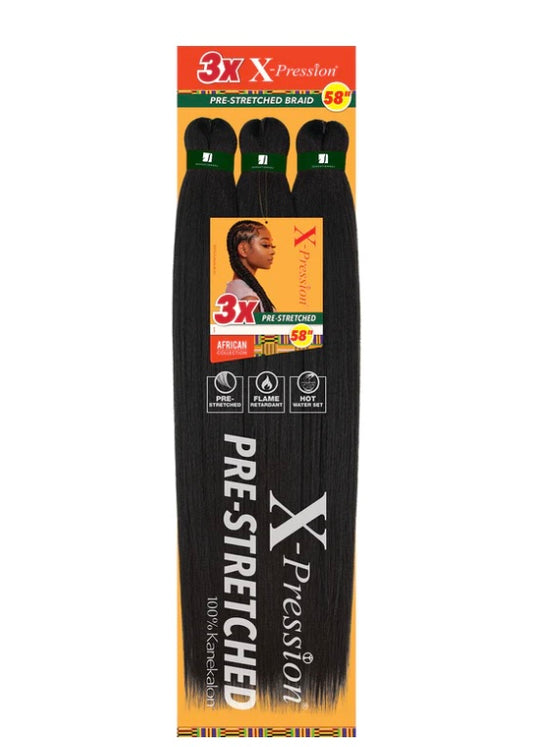 Sensationnel 3x X-Pression Pre-Stretched Braiding Hair 58”