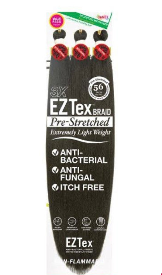 Janet Collection 3x EZ Tex Pre-Stretched Braiding Hair 56”